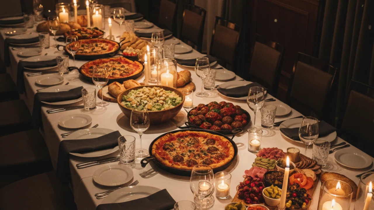 Carmine's South Loop catering — elegantly set event table